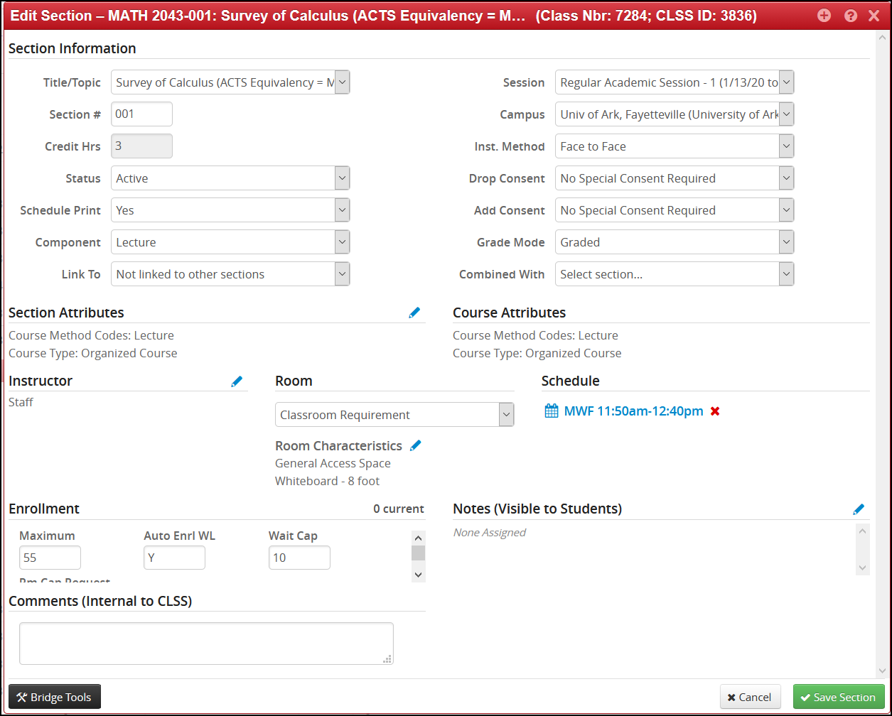 data entry screen