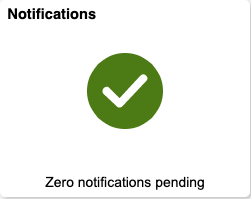 screenshot of Notifications tile